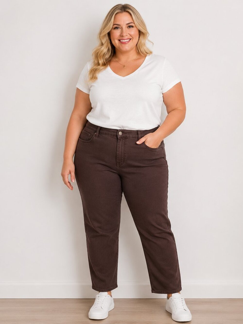 Gloria Vanderbilt Amanda Jeans Women's 16 Short Brown Straight Leg Denim